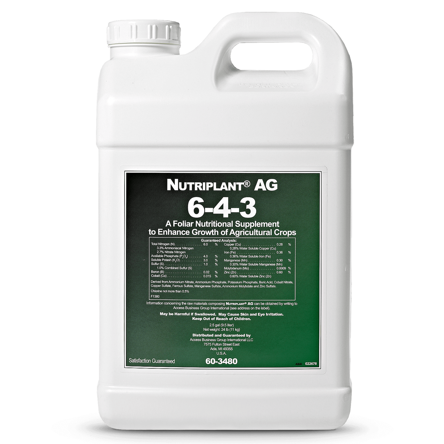 Nutriplant AG Foliar - Nutritional supplement to enhance plant production.